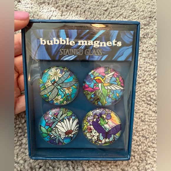 Divinity Boutique Other - Bubble Magnets Stained Glass Set - Floral & Nature Designs NIB